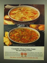 1965 Campbell's Noodles & Ground Beef Soup Ad - $14.99