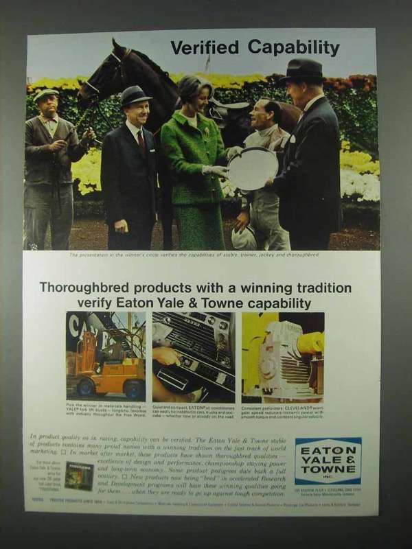 1967 Eaton Yale & Towne Ad Yale Fork Lift Trucks + 196069