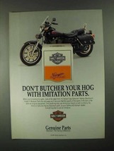 1992 Harley-Davidson Parts Ad - Don't Butcher Your Hog - $14.99