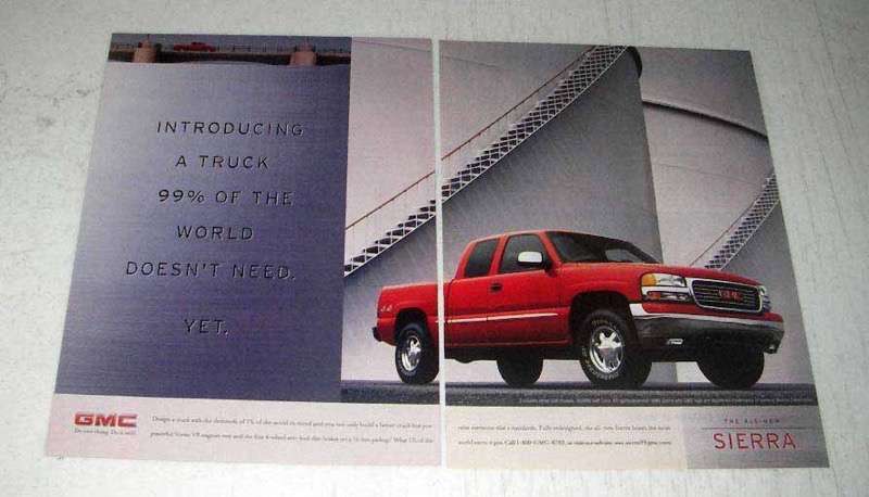 1998 GMC Sierra Pickup Truck Ad - 99% Doesn't Need - $14.99