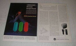 1967 RCA Phosphors Ad - Luminescence Ultraviolet - $14.99