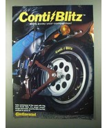 1986 Continental Conti Blitz Tires Ad - Blow Away - $14.99