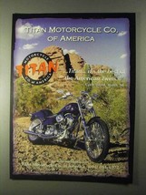 1999 Titan Motorcycles Ad - Best of American Twins - $14.99