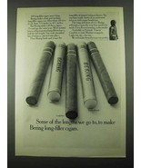 1969 Bering Cigars Ad - Some of The Lengths We Go To - $14.99