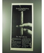 1969 Bering Cigars Ad - Should Long Filler Smoke Longer - $14.99