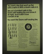 1968 Sears Silent Guard Sealant Tire Ad - Won&#39;t Go Flat - $14.99