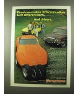 1974 Firestone Tire Ad - Steel Radial 500, Mini-Sport - $14.99