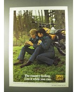 1974 Lee Rider Jeans and Jackets Ad - Country Feeling - $14.99