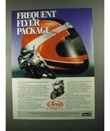 1988 Arai F-1 Motorcycle Helmet Ad - Frequent Flyer - $14.99