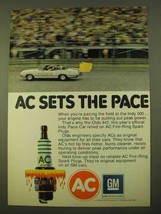 1970 AC Fire-Ring Spark Plug Ad - Sets The Pace - $14.99