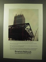 1970 America&#39;s Railroads Ad - NY World Trade Center - $14.99