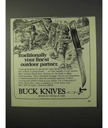 1975 Buck Knives Ad - Your Finest Outdoor Partner - $14.99