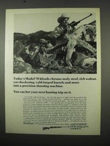 1975 Winchester Model 70 Rifle Ad - Chrome-Moly Steel - $14.99