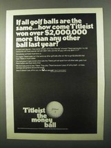 1971 Acushnet Titleist Golf Ball Ad - Won More Than - $14.99