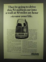 1971 Allstate Insurance Ad - Drive Into A Wall - $14.99