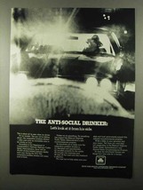 1971 State Farm Insurance Ad - The Anti-Social Drinker - $14.99