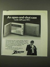 1972 Zenith Wallet Radio Model Royal B21 Ad - $14.99