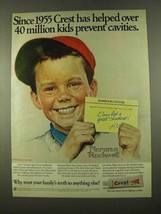1975 Crest Toothpaste Ad - Art by Norman Rockwell - $14.99