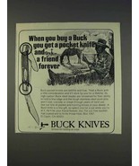 1977 Buck Knives Ad - Get a Friend Forever - $14.99