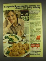 1977 Campbell's Cream Mushroom, Cheddar Cheese Soup Ad - $14.99
