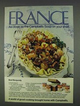 1978 Campbell's Soup Ad - Beef Burgundy Recipe - $14.99