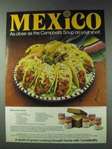 1978 Campbell's Soup Ad - Mexicanos Tacos Recipe - $14.99