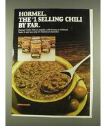 1978 Hormel Chili Ad - #1 Selling Chili By Far - $14.99
