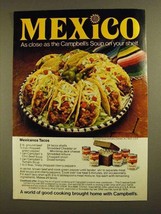 1979 Campbell's Soup Ad - Mexicanos Tacos Recipe - $14.99