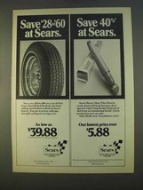 1979 Sears Steel Belted Radial Tires and Shocks Ad - $14.99