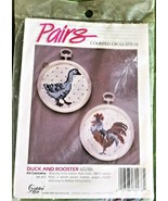 Duck and Rooster Pairs Counted Cross Stitch Kit by Golden Bee Sealed #60... - $9.89