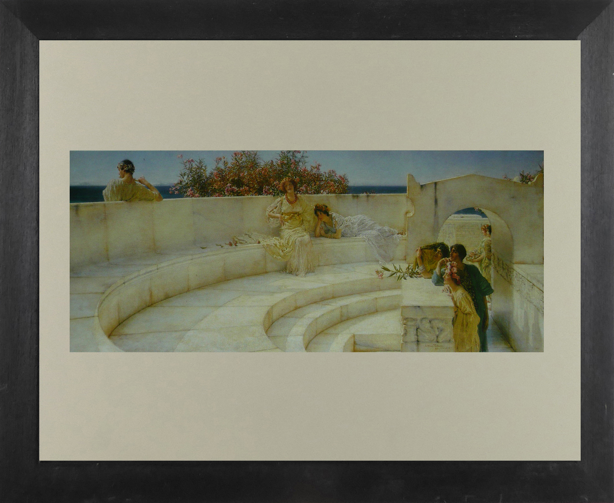 UNDER THE ROOF OF BLUE IONIAN WEATHER Alma Tadema Framed Picture 11