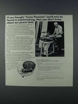 1981 Garrett Wade INCA Power Tools Ad - Swiss Precision - $14.99