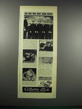 1938 Gillette Razor Blades Ad - Men Don't Mean Maybe - $14.99