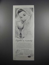 1951 Cambridge Corinth Crystal Goblet Ad - $14.99
