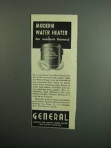 1951 General All Copper Tankless Water Heater Ad - $14.99