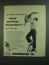 1955 Absorbine Jr. Ad - Sore Aching Muscles? - $14.99