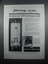 1954 American-Standard Gas-Fired Water Heater Ad - $14.99