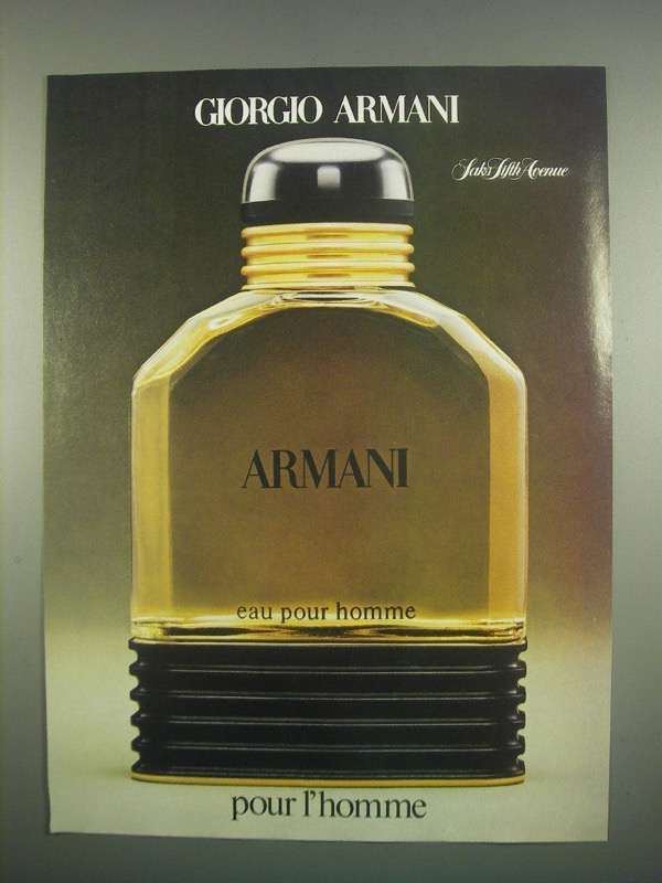 armani eau pour homme 1984