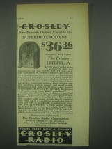 1931 Crosley Litlfella Superheterodyne Radio Ad - $14.99