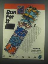 1985 Weekly Reader Family Software Ad - Run for It - $14.99