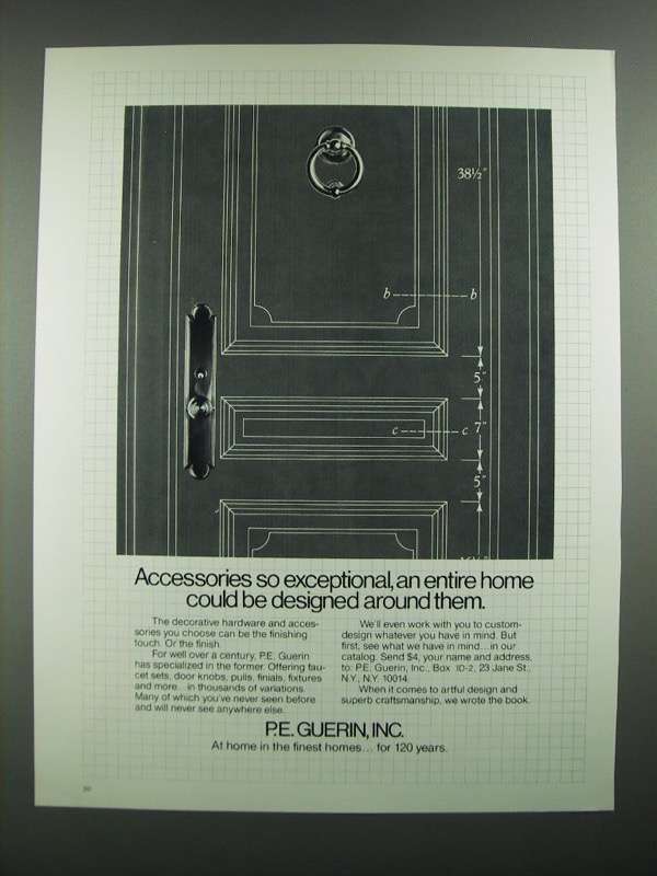 1982 P.E. Guerin Hardware and Accessories Ad Exceptional 198089