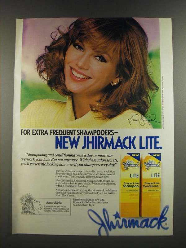 1986 Jhirmack Lite Shampoo and Conditioner Ad - Victoria Principal ...