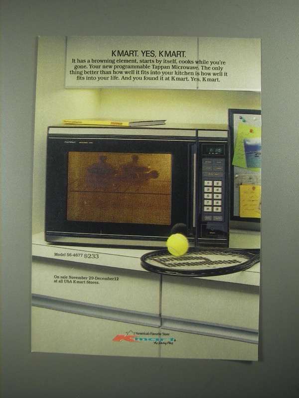 1987 Kmart Model 564577 Tappan Microwave Ad 198089