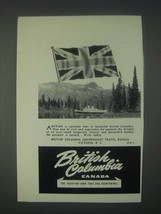 1947 British Columbia Canada Ad - Anytime is Vacation Time - $14.99