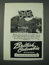 1948 British Columbia Canada Tourism Ad - $14.99