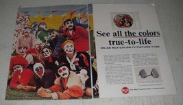 1965 RCA Color Picture Tube Ad - See All the Colors True-to-Life - Clowns - $14.99
