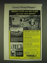 1985 P.H. White Cow Life Cattle Rub, Face Flyps and Fly Bullets Ad - Bri... - $14.99