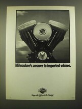1988 Harley-Davidson Motorcycles Ad - Answer to Imported Whines - $14.99