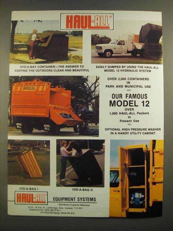 1988 HaulAll Equipment Systems Ad 198089