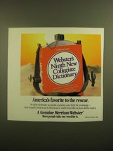 1988 Merriam-Webster Webster&#39;s Ninth new Collegiate Dictionary Ad - $14.99